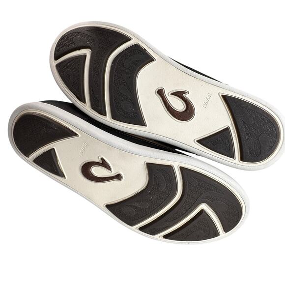 Olukai Nalukai Kapa Boots Mens Size 8.5 Brown Waxed Canvas Lace Up Ankle Chukka - Picture 8 of 9